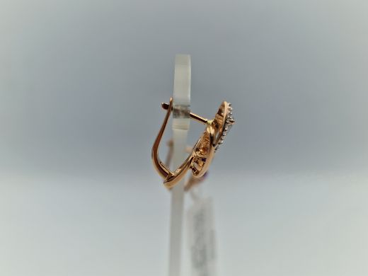 Zelta auskari ar briljantu, 3.41 g