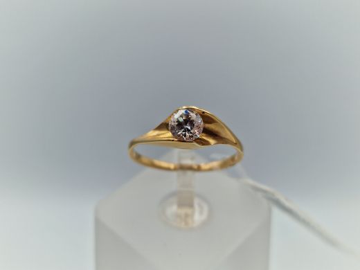 Zelta gredzens ar cirkoniju, 1.65 g, izm. 17