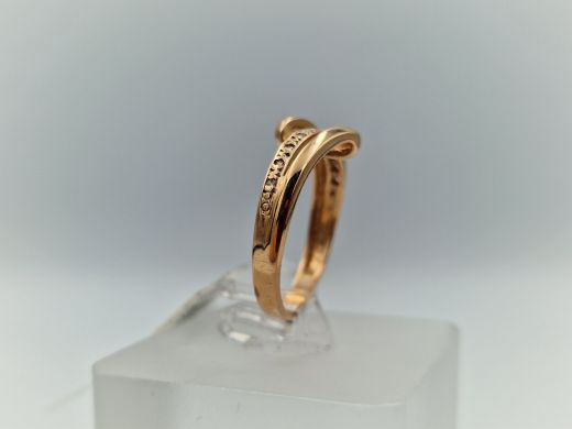 Zelta gredzens ar cirkoniju, 2.36 g, izm. 16.5