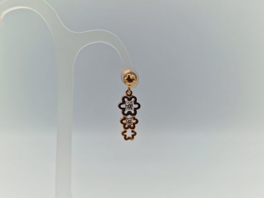 Zelta auskari ar cirkoniju, 2.9 g