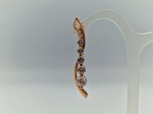 Zelta auskari ar cirkoniju, 5.33 g