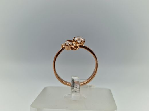 Zelta gredzens ar cirkoniju, 1.83 g, izm. 16.5