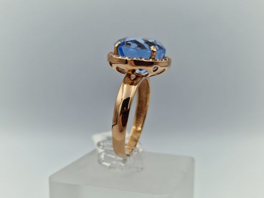 Zelta gredzens ar cirkoniju, 6.41 g, izm. 20