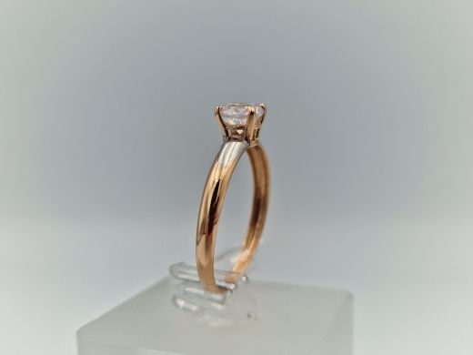 Zelta gredzens ar cirkoniju, 1.66 g, izm. 19