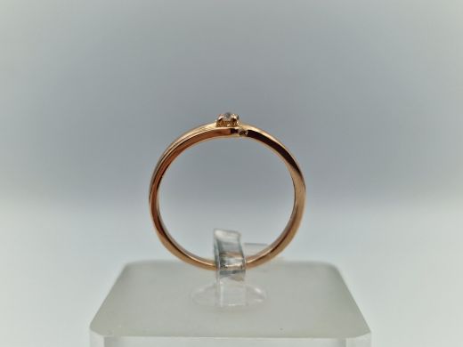 Zelta gredzens ar cirkoniju, 1.5 g, izm. 16.5