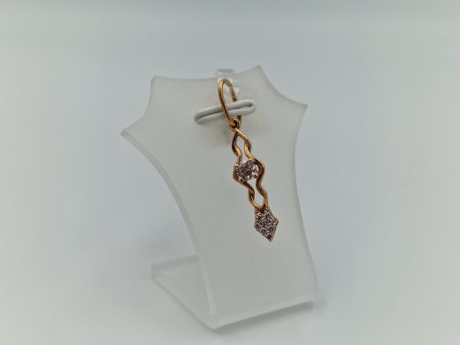 Zelta kulons ar cirkoniju, 1.02 g