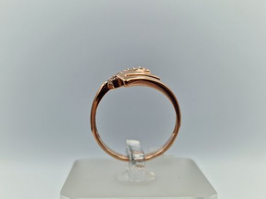 Zelta gredzens ar cirkoniju, 2.28 g, izm. 17.5