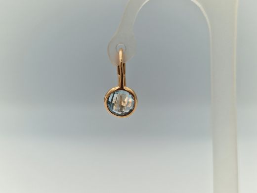 Zelta auskari ar cirkoniju, 1.43 g