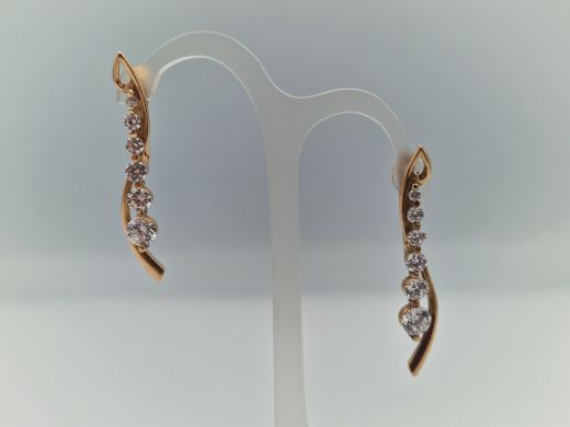 Zelta auskari ar cirkoniju, 5.33 g