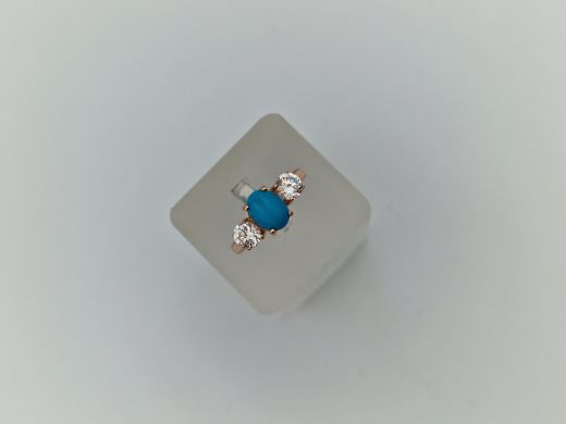 Zelta gredzens ar cirkoniju, 2.75 g, izm. 17.5