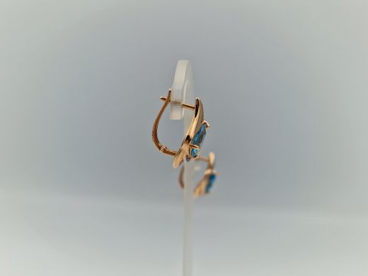 Zelta auskari ar topāzu, 5.14 g