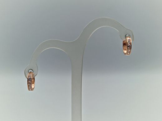 Zelta auskari ar cirkoniju, 0.56 g