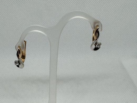 Zelta auskari ar cirkoniju, 2.81 g