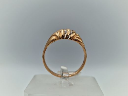 Zelta gredzens ar cirkoniju, 2.67 g, izm. 18