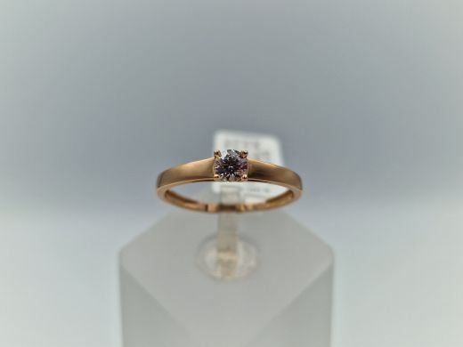 Zelta gredzens ar cirkoniju, 1.33 g, izm. 17.5