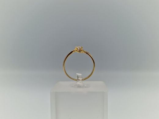 Zelta gredzens ar cirkoniju, 1.31 g, izm. 17