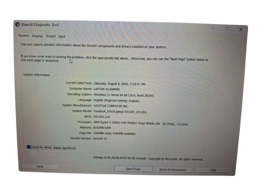 Asus X512D 512 gb