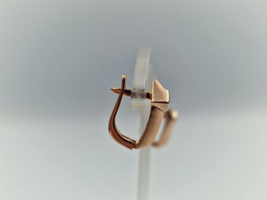 Золотые серьги с бриллиантом, 3.27 г