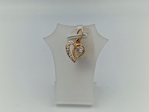 Золотой кулон с цирконом, 0.86 г