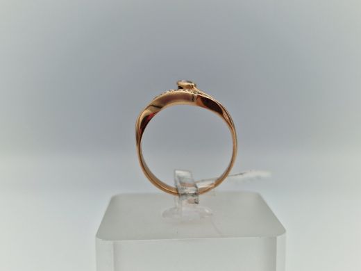 Zelta gredzens ar cirkoniju, 2.31 g, izm. 16.5