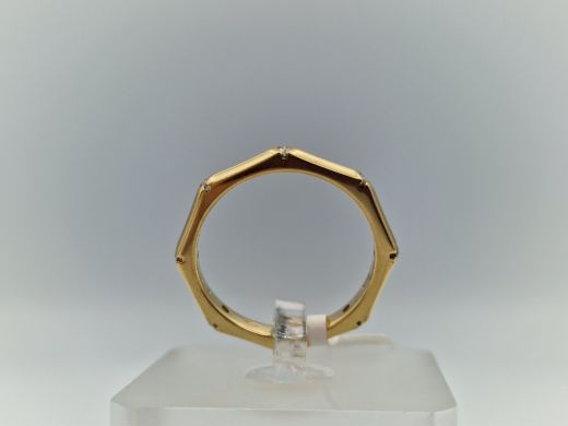 Zelta gredzens ar briljantu, 4.55 g, izm. 18