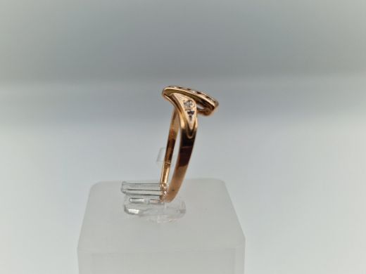 Zelta gredzens ar cirkoniju, 2.08 g, izm. 19