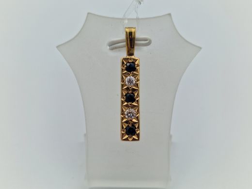 Zelta kulons ar cirkoniju, 2.04 g