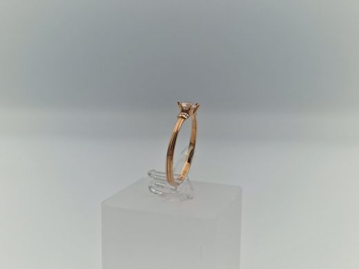 Zelta gredzens ar cirkoniju, 1.47 g, izm. 18