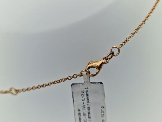 Zelta kaklarota ar briljantu un ametistu, 10.37 g, izm. 45