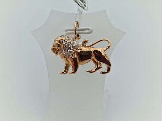 Золотой кулон с цирконом, 2 г