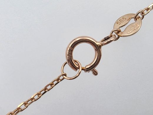 Aukso apyrankė su cirkonisu, 1.20 g, dydis 19 cm