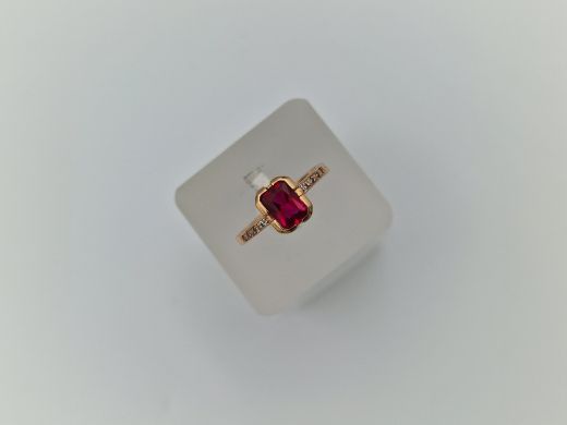 Zelta gredzens ar cirkoniju, 2.91 g, izm. 16.5