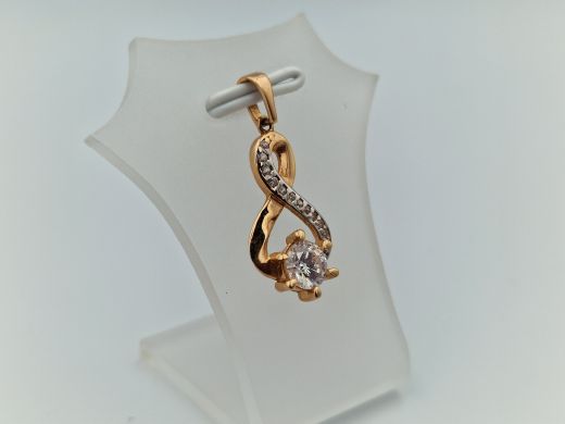 Золотой кулон с цирконом, 1.52 г