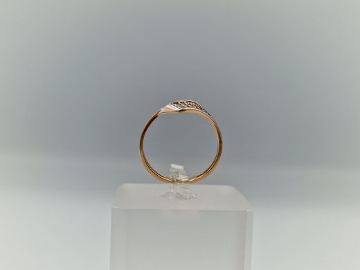 Zelta gredzens ar cirkoniju, 1.68 g, izm. 18