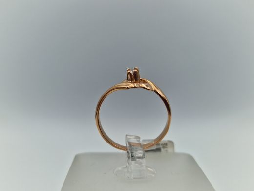 Zelta gredzens ar cirkoniju, 1.48 g, izm. 16