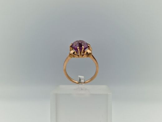 Zelta gredzens ar cirkoniju, 3.6 g, izm. 16