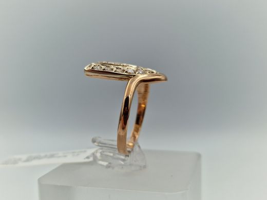 Zelta gredzens ar cirkoniju, 3.02 g, izm. 17