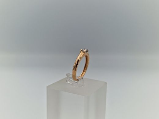 Zelta gredzens ar cirkoniju, 1.76 g, izm. 16.5