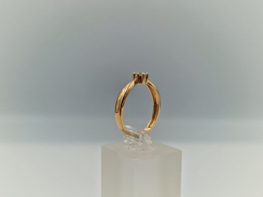 Zelta gredzens ar cirkoniju, 1.95 g, izm. 17.5