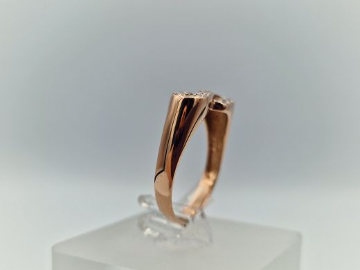 Zelta gredzens ar cirkoniju, 2.46 g, izm. 18