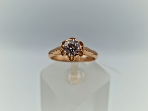 Zelta gredzens ar cirkoniju, 3.25 g, izm. 17.5