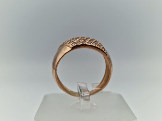 Zelta gredzens ar cirkoniju, 3.21 g, izm. 17