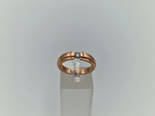 Zelta gredzens ar briljantu, 4.35 g, izm. 18