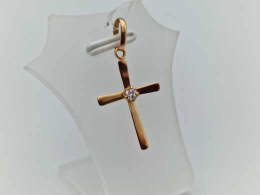 Золотой кулон с цирконом, 0.48 г