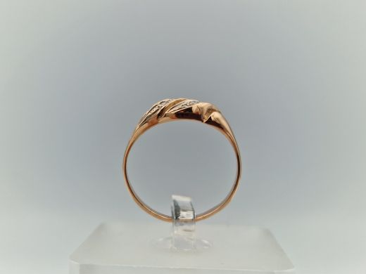 Zelta gredzens ar cirkoniju, 1.67 g, izm. 16.5