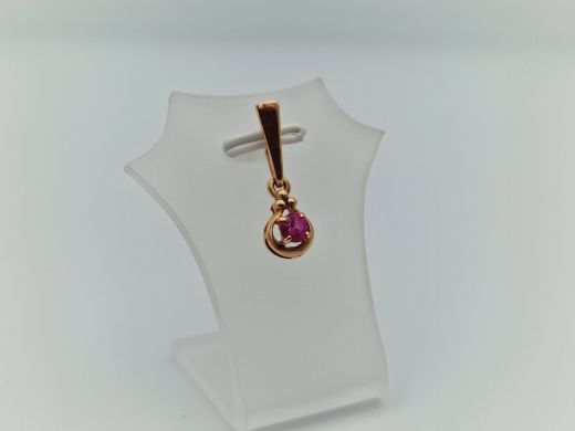 Золотой кулон с кораллом, 1.06 г