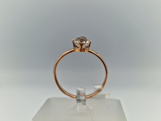 Zelta gredzens ar cirkoniju, 1.64 g, izm. 18