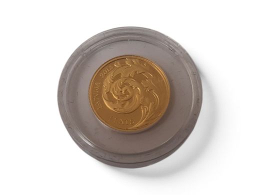 Zelta monēta, 1.24 g — 1 lats 2013.g. Ak svēta Lestene