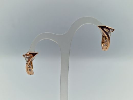 Zelta auskari ar cirkoniju, 2.41 g