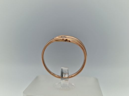 Zelta gredzens ar cirkoniju, 1.97 g, izm. 17.2